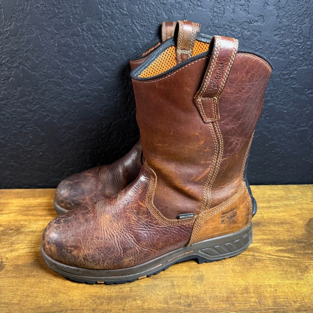 Timberland‎ PRO Hypercharge Waterproof Brown Leather Work Boot Mens 10W